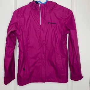 Youth girls Columbia rain jacket with hood size medium